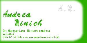 andrea minich business card